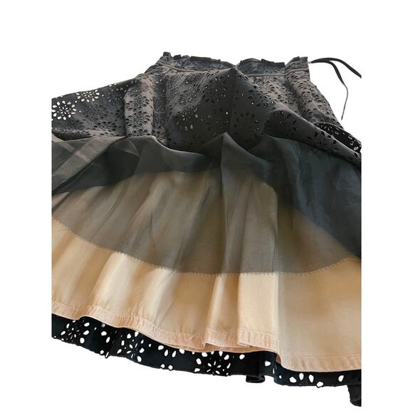 Marc Jacobs Pleated Eyelet Skirt A-line Knee Length Classic Size 8 - Picture 3 of 9